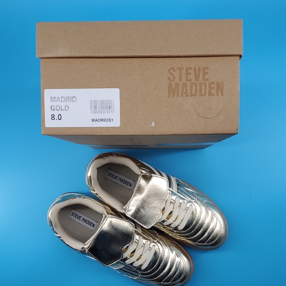Steve Madden Metallic Gold Sneakers - Picture 1 of 5